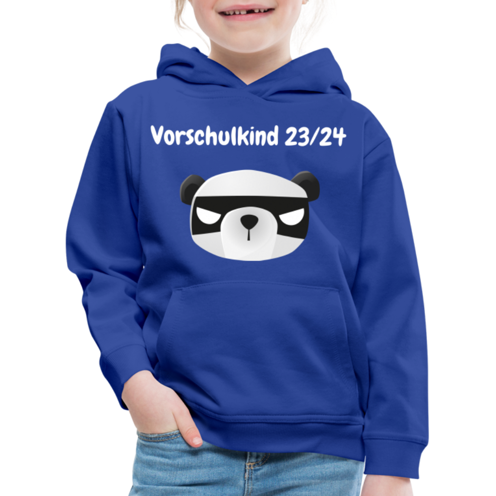 Kinder Premium Hoodie - Vorschulkind 23/24 Panda mit Maske - Royalblau