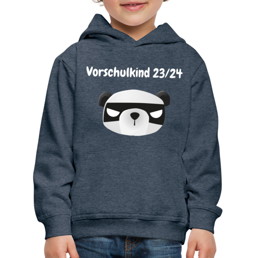 Kinder Premium Hoodie - Vorschulkind 23/24 Panda mit Maske - Jeansblau