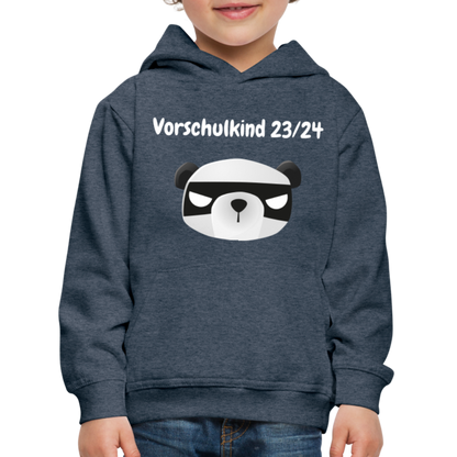 Kinder Premium Hoodie - Vorschulkind 23/24 Panda mit Maske - Jeansblau