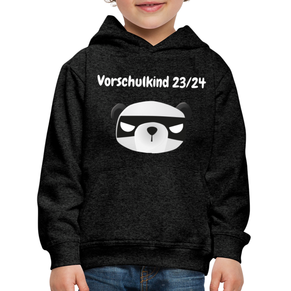 Kinder Premium Hoodie - Vorschulkind 23/24 Panda mit Maske - Anthrazit