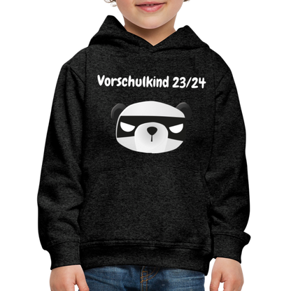 Kinder Premium Hoodie - Vorschulkind 23/24 Panda mit Maske - Anthrazit