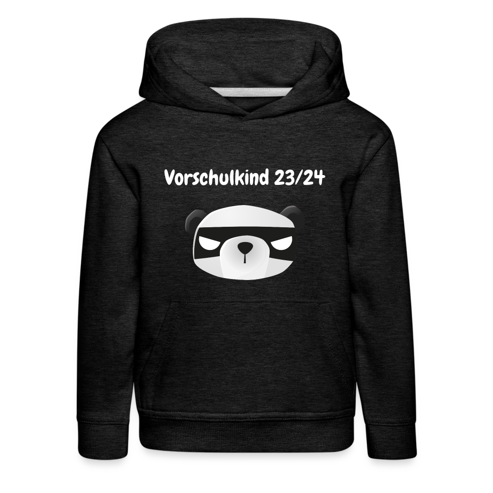 Kinder Premium Hoodie - Vorschulkind 23/24 Panda mit Maske - Anthrazit