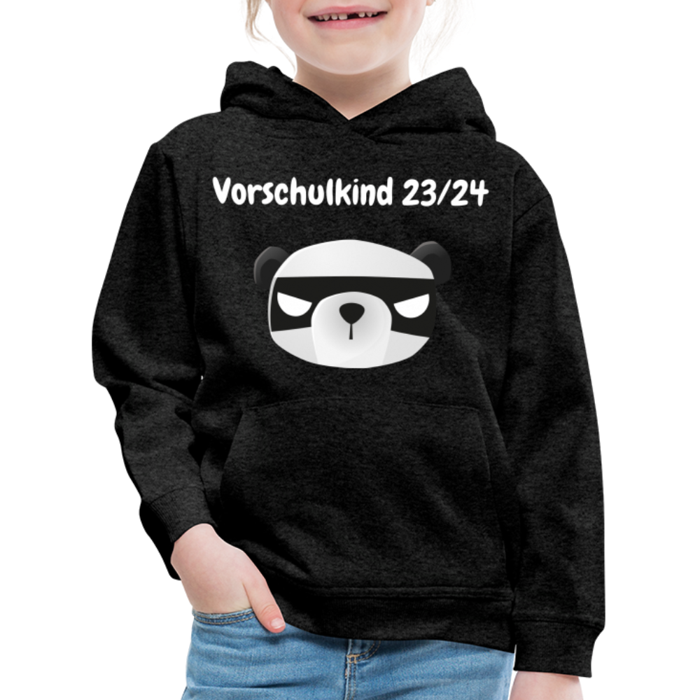 Kinder Premium Hoodie - Vorschulkind 23/24 Panda mit Maske - Anthrazit