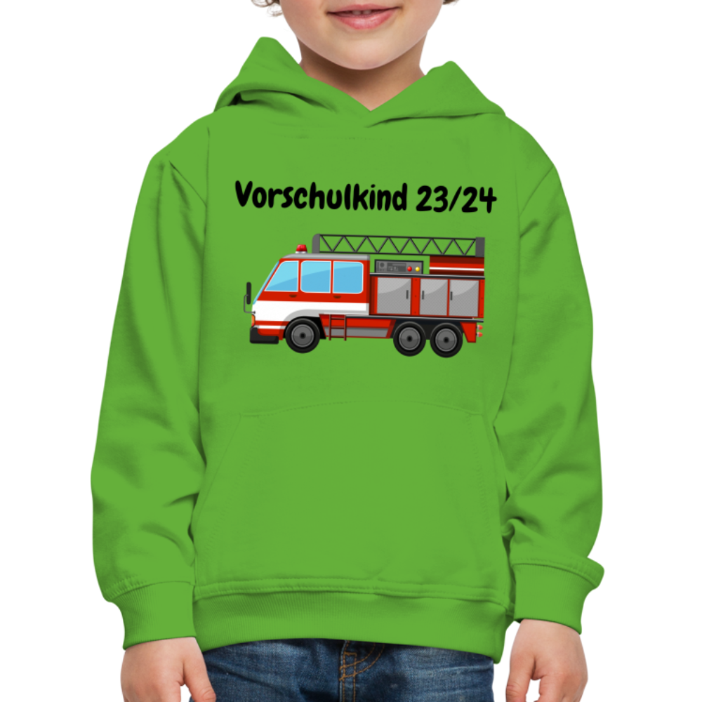 Kinder Premium Hoodie - Vorschulkind 23/24 Feuerwehr - Hellgrün