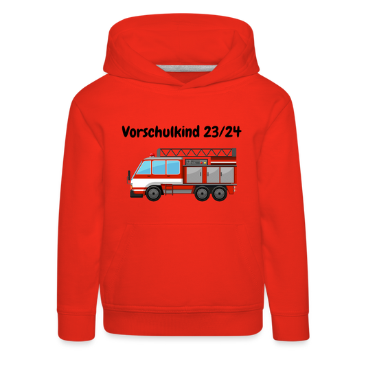 Kinder Premium Hoodie - Vorschulkind 23/24 Feuerwehr - Rot