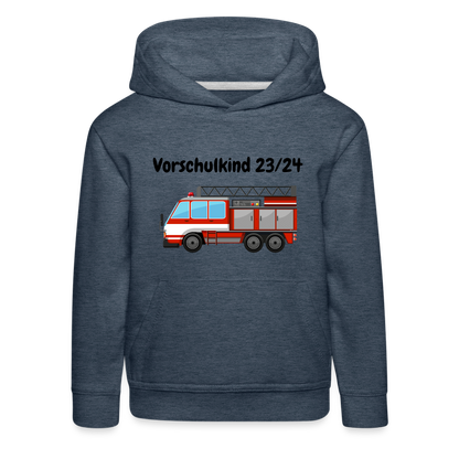 Kinder Premium Hoodie - Vorschulkind 23/24 Feuerwehr - Jeansblau