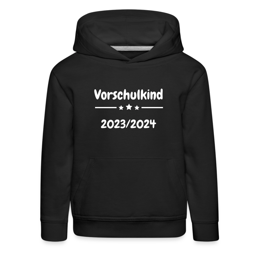 Kinder Premium Hoodie - Vorschulkind 23/24 Sterne - Schwarz