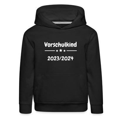 Kinder Premium Hoodie - Vorschulkind 23/24 Sterne - Schwarz