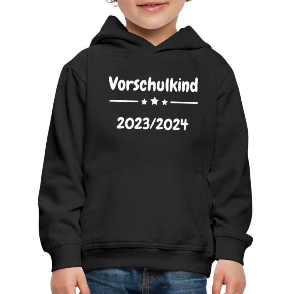 Kinder Premium Hoodie - Vorschulkind 23/24 Sterne - Schwarz