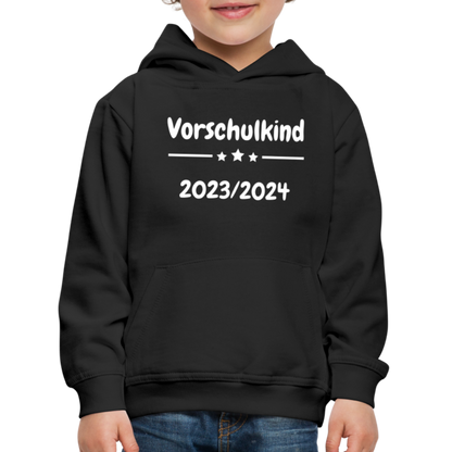 Kinder Premium Hoodie - Vorschulkind 23/24 Sterne - Schwarz