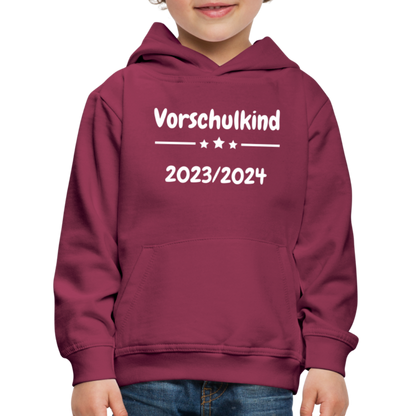 Kinder Premium Hoodie - Vorschulkind 23/24 Sterne - Bordeaux