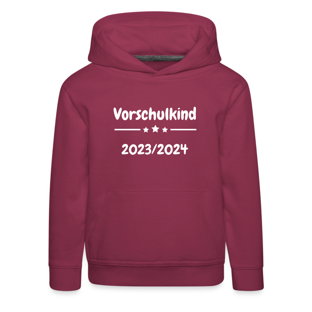 Kinder Premium Hoodie - Vorschulkind 23/24 Sterne - Bordeaux