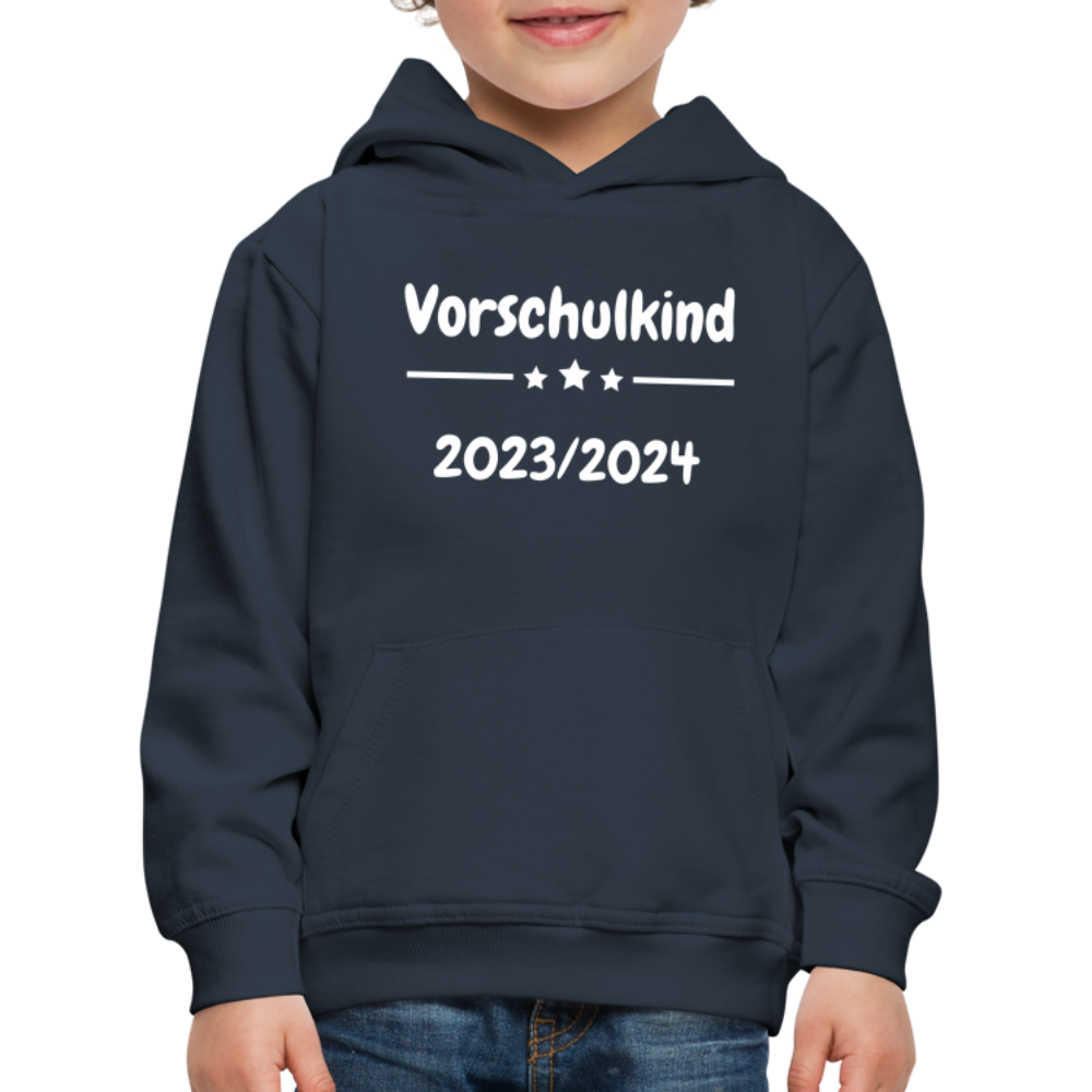 Kinder Premium Hoodie - Vorschulkind 23/24 Sterne - Navy