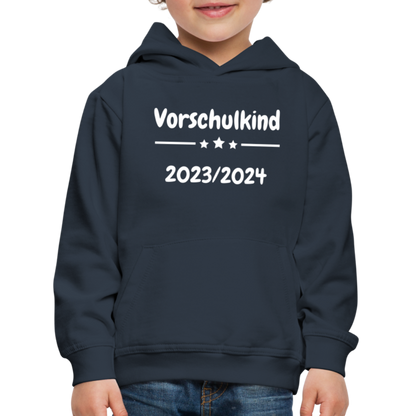 Kinder Premium Hoodie - Vorschulkind 23/24 Sterne - Navy