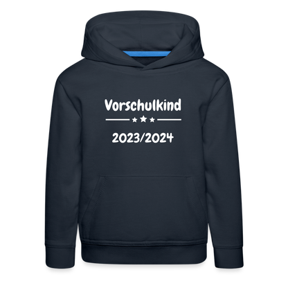 Kinder Premium Hoodie - Vorschulkind 23/24 Sterne - Navy