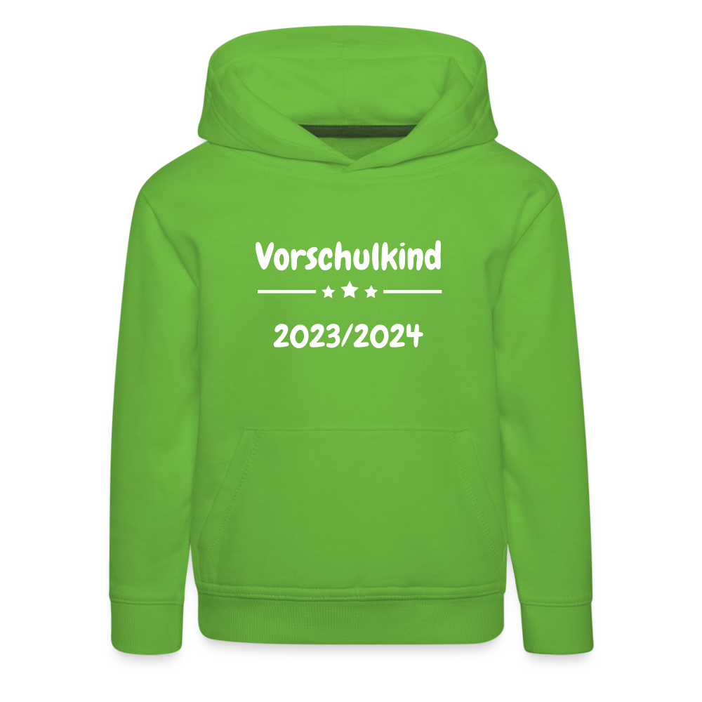 Kinder Premium Hoodie - Vorschulkind 23/24 Sterne - Hellgrün