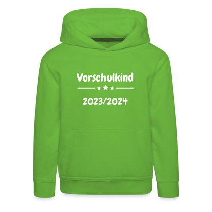 Kinder Premium Hoodie - Vorschulkind 23/24 Sterne - Hellgrün