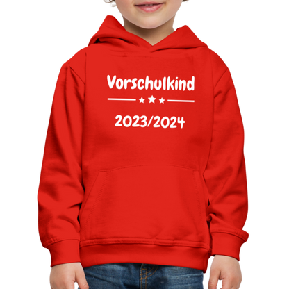 Kinder Premium Hoodie - Vorschulkind 23/24 Sterne - Rot