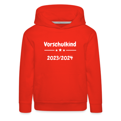 Kinder Premium Hoodie - Vorschulkind 23/24 Sterne - Rot