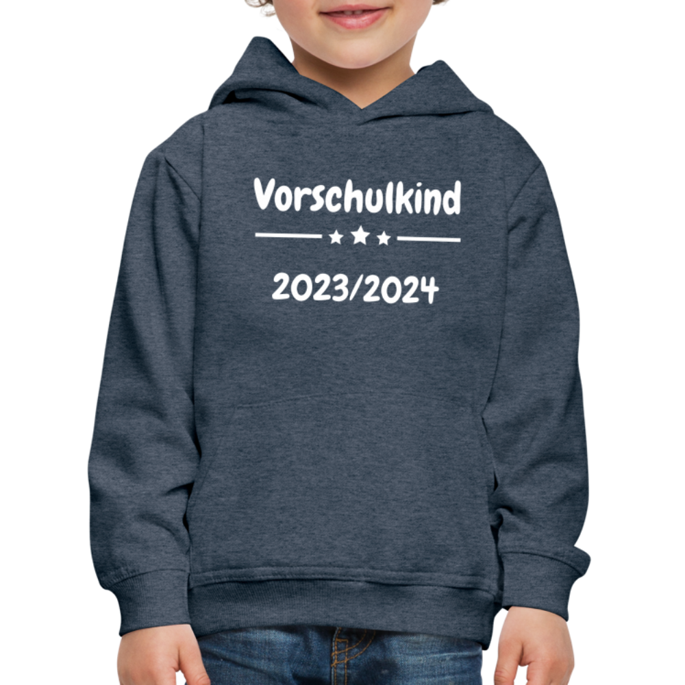 Kinder Premium Hoodie - Vorschulkind 23/24 Sterne - Jeansblau