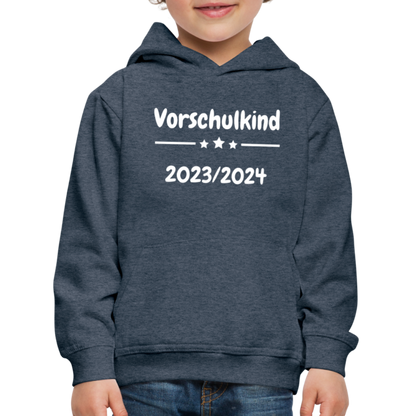 Kinder Premium Hoodie - Vorschulkind 23/24 Sterne - Jeansblau