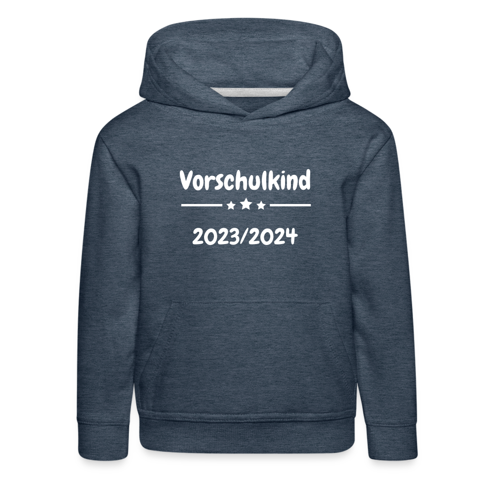 Kinder Premium Hoodie - Vorschulkind 23/24 Sterne - Jeansblau