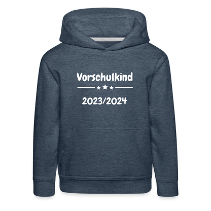 Kinder Premium Hoodie - Vorschulkind 23/24 Sterne - Jeansblau