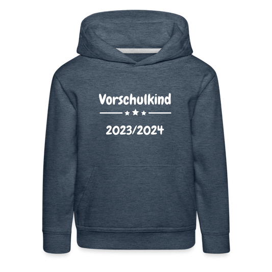 Kinder Premium Hoodie - Vorschulkind 23/24 Sterne - Jeansblau