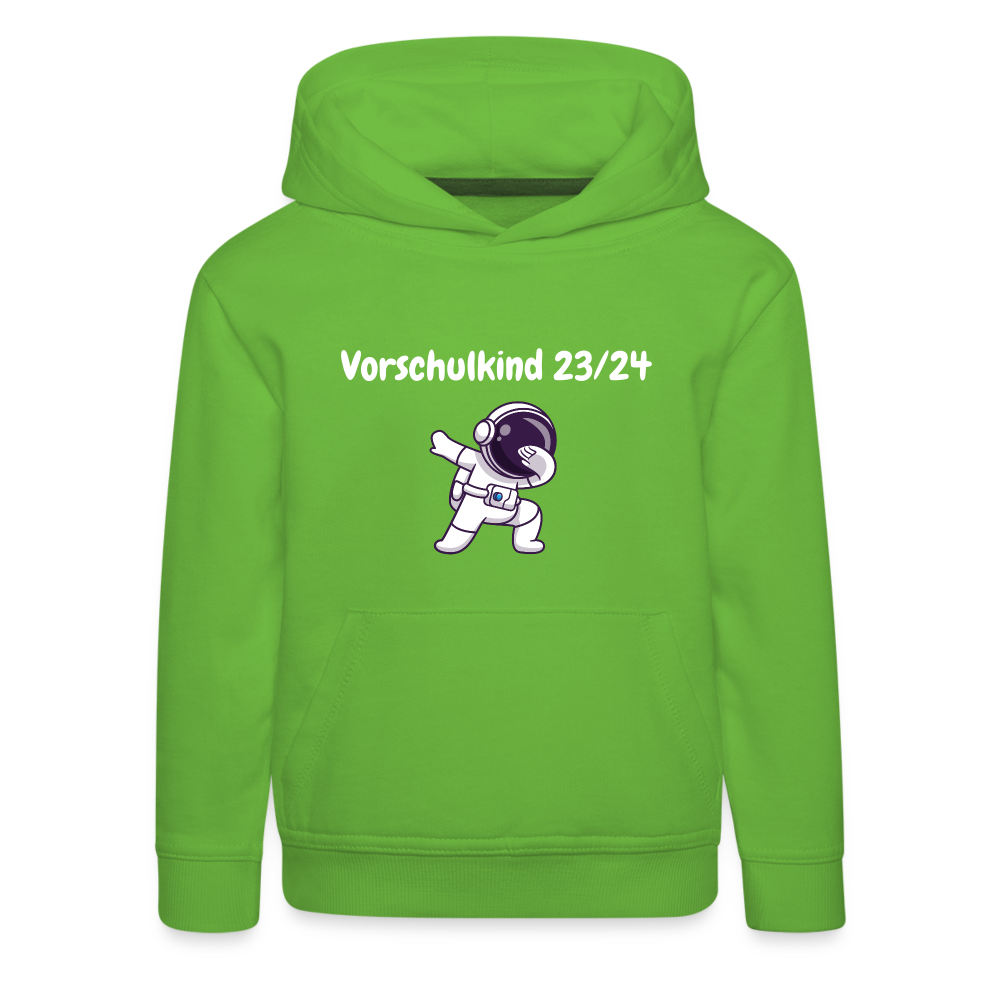 Kinder Premium Hoodie - Vorschulkind 23/24 Astronaut - Hellgrün