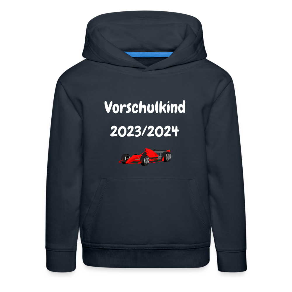 Kinder Premium Hoodie - Vorschulkind 23/24 Rennauto - Navy