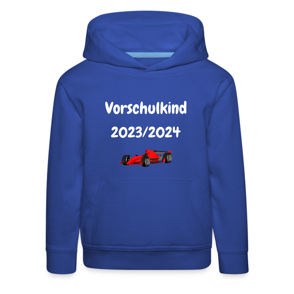 Kinder Premium Hoodie - Vorschulkind 23/24 Rennauto - Royalblau