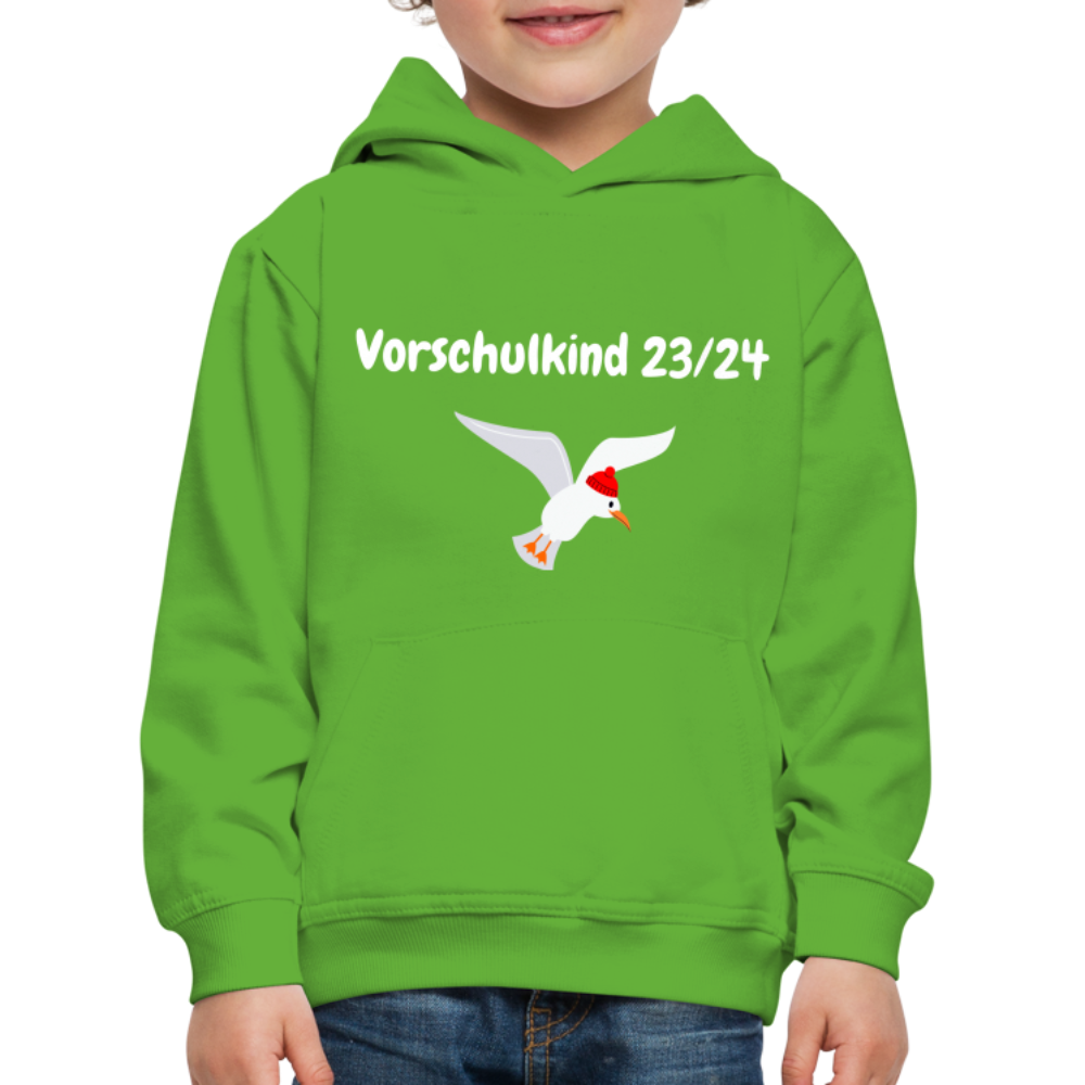 Kinder Premium Hoodie - Vorschulkind  23/24 Möwe rot - Hellgrün