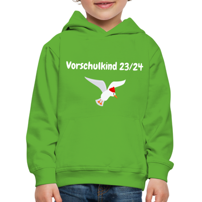 Kinder Premium Hoodie - Vorschulkind  23/24 Möwe rot - Hellgrün