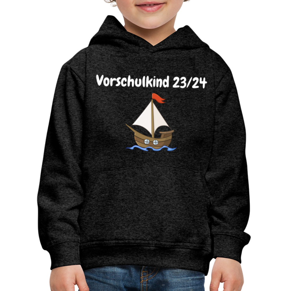 Kinder Premium Hoodie - Vorschulkind 23/24 Segelboot - Anthrazit