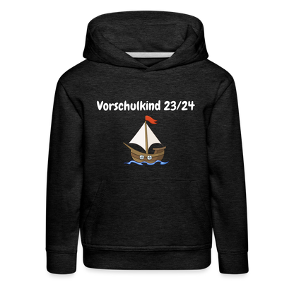 Kinder Premium Hoodie - Vorschulkind 23/24 Segelboot - Anthrazit