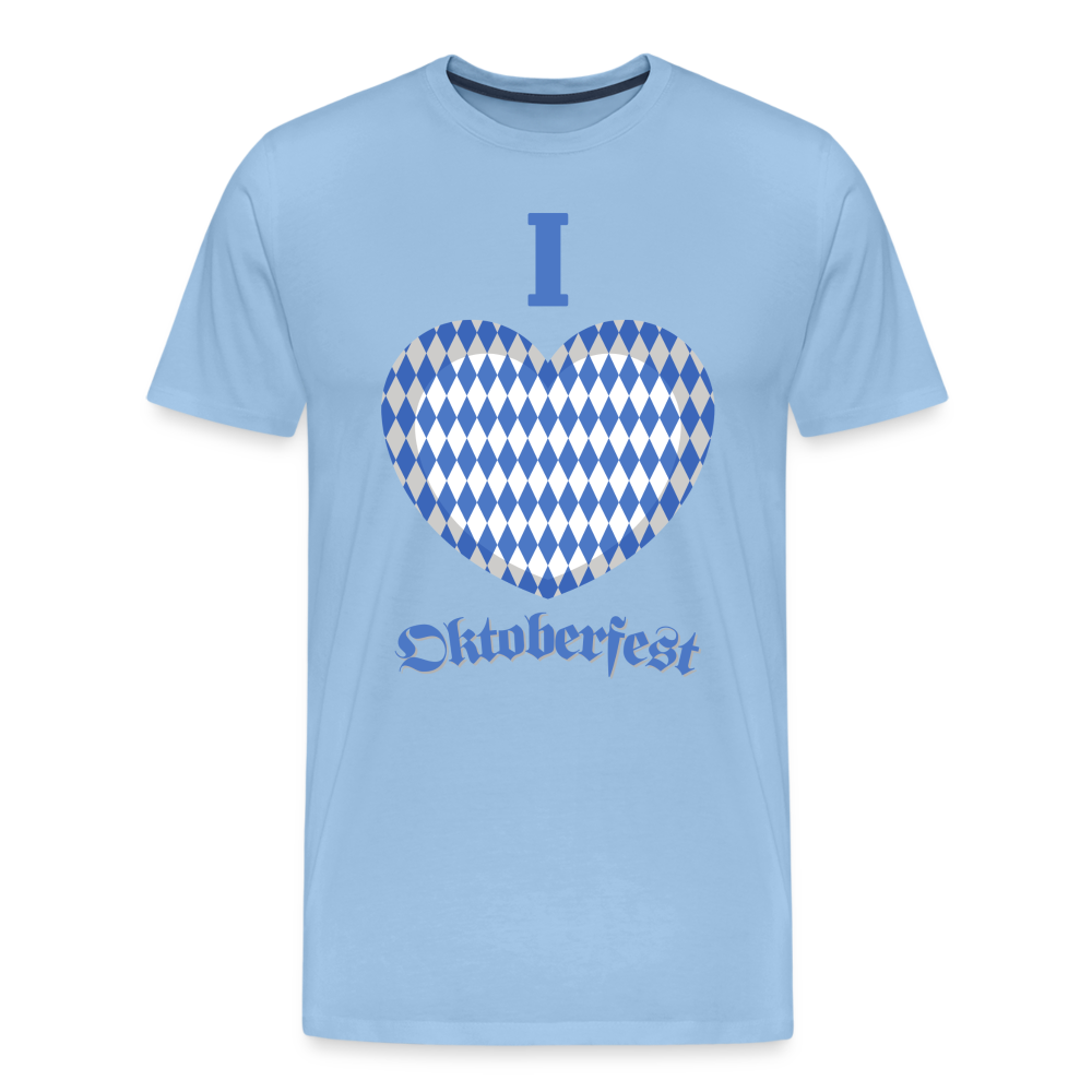 Männer Premium T-Shirt - I love Oktoberfest - Sky