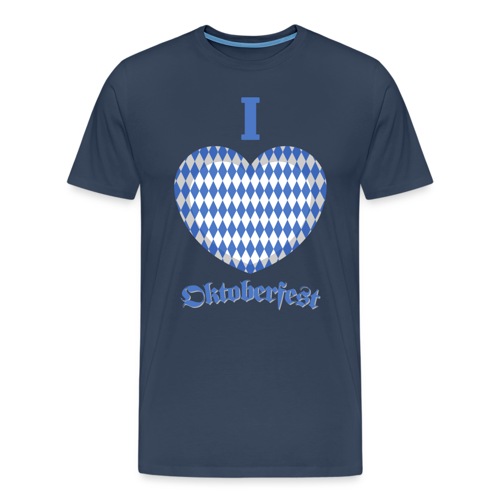 Männer Premium T-Shirt - I love Oktoberfest - Navy