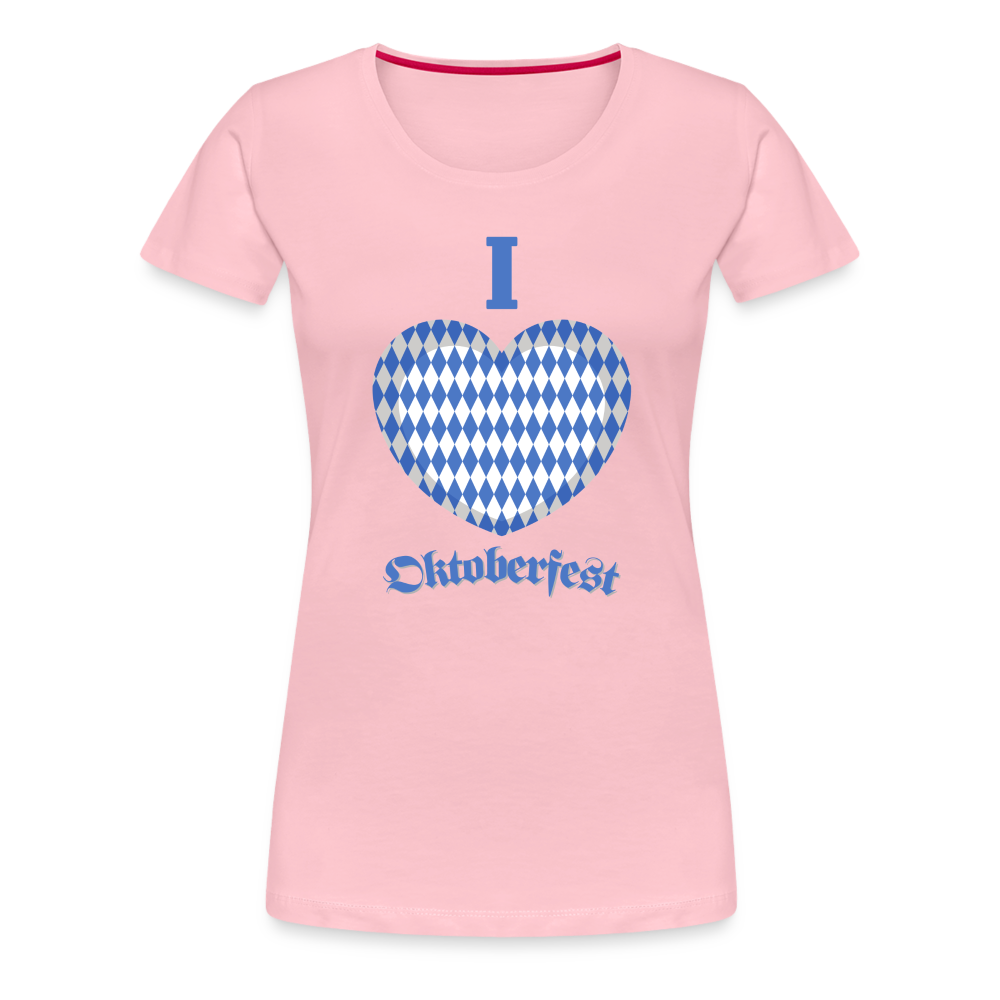 Frauen Premium T-Shirt - I love Oktoberfest - Hellrosa