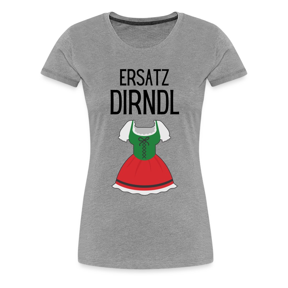 Frauen Premium T-Shirt - Ersatz Dirndl - Grau meliert