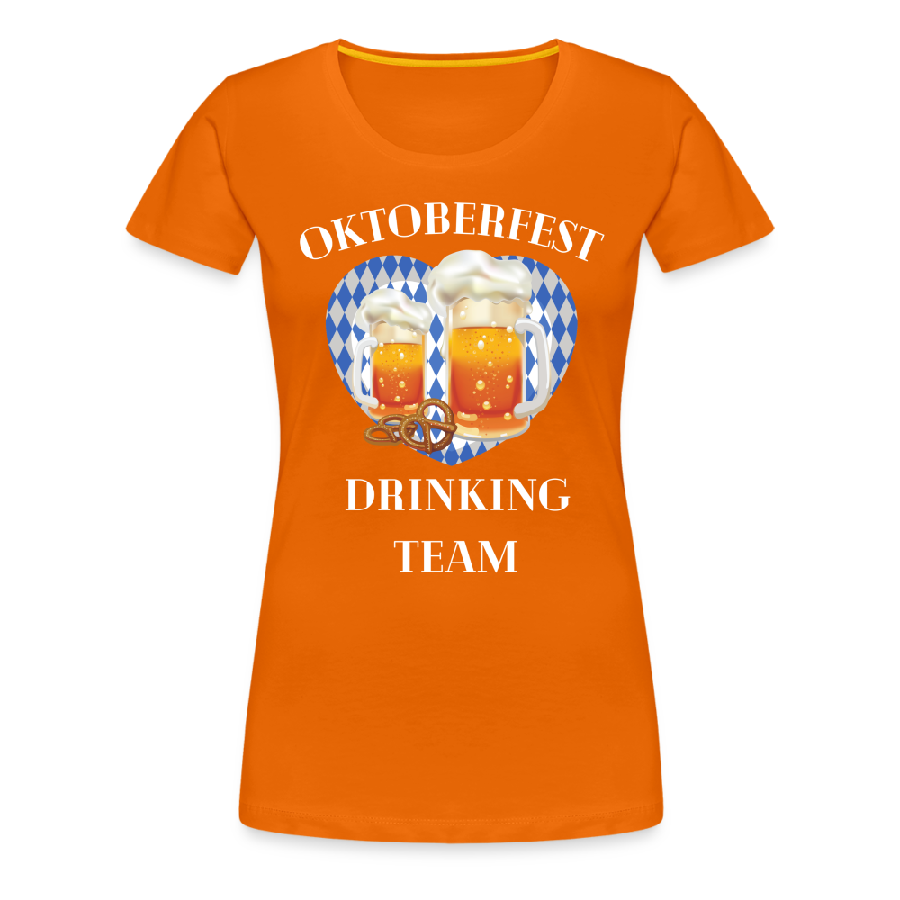 Frauen Premium T-Shirt - Drinking Team - Orange