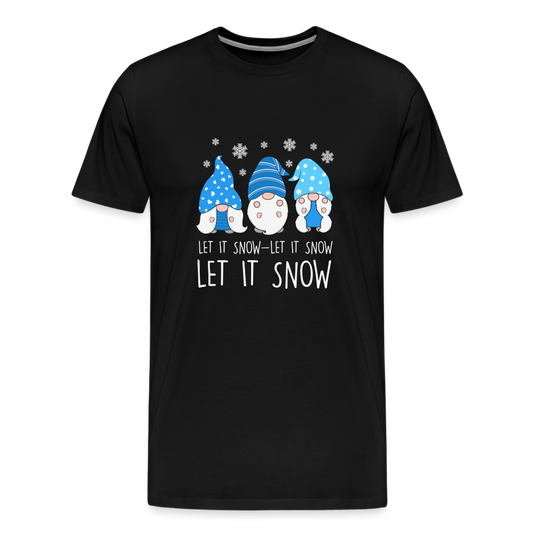 Männer Premium T-Shirt - Let it snow Wichtel - Schwarz