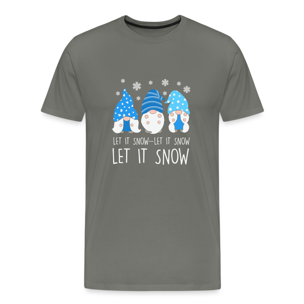 Männer Premium T-Shirt - Let it snow Wichtel - Asphalt