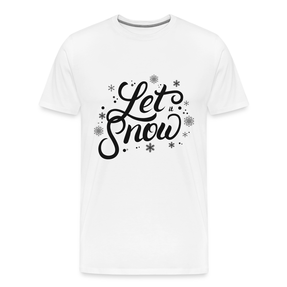 Männer Premium T-Shirt - Let it snow - weiß