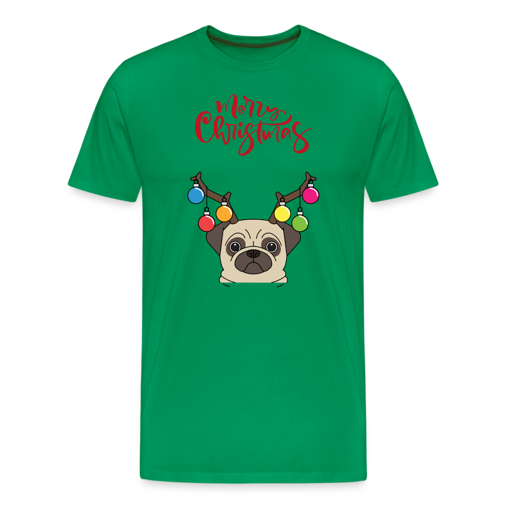 Männer Premium T-Shirt - Christmas Mops - Kelly Green