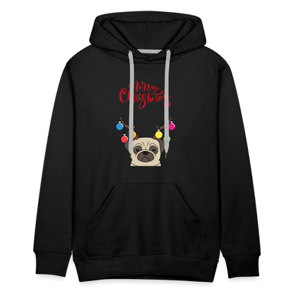 Men’s Premium Hoodie - Christmas Mops - Schwarz