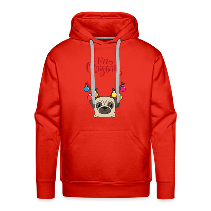 Men’s Premium Hoodie - Christmas Mops - Rot