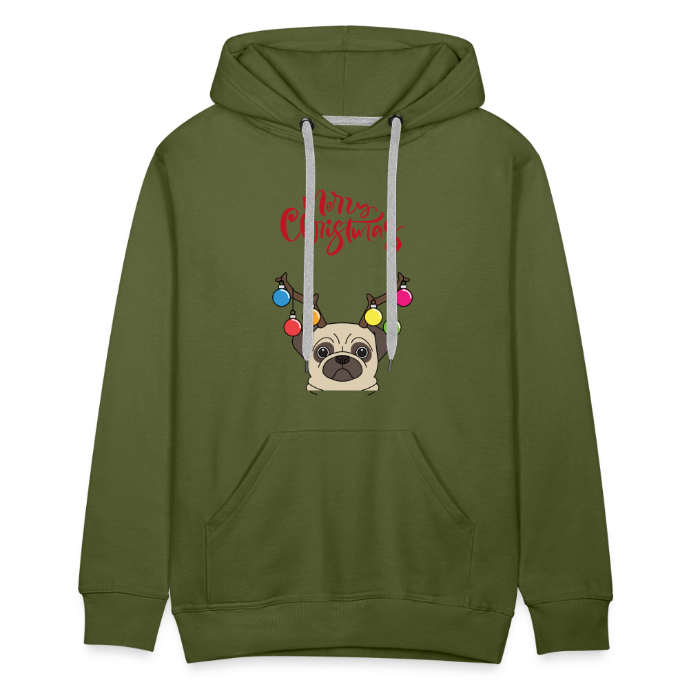 Men’s Premium Hoodie - Christmas Mops - Olivgrün