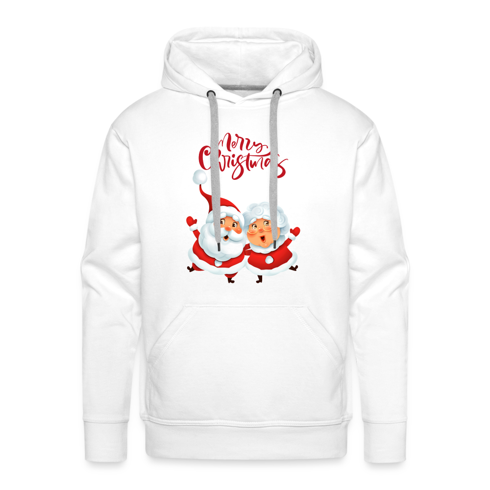 Männer Premium Hoodie - Santa & Mrs. Clause - weiß