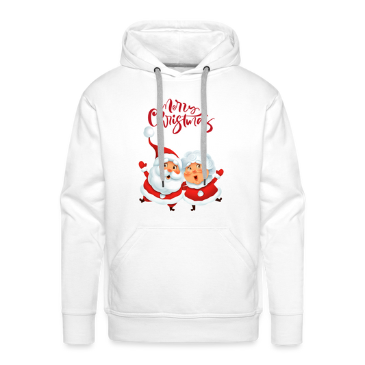 Männer Premium Hoodie - Santa & Mrs. Clause - weiß