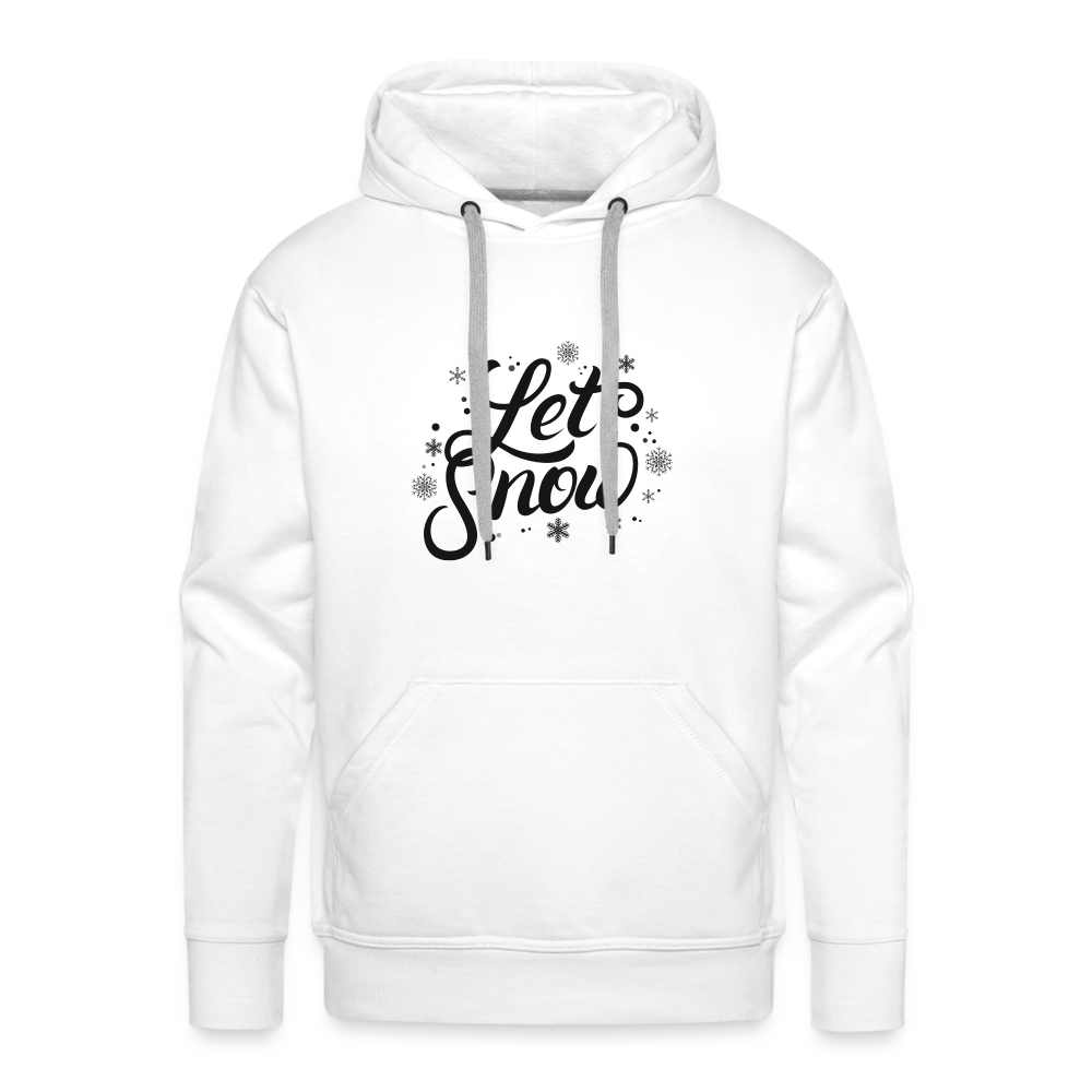 Männer Premium Hoodie - Let it snow - weiß